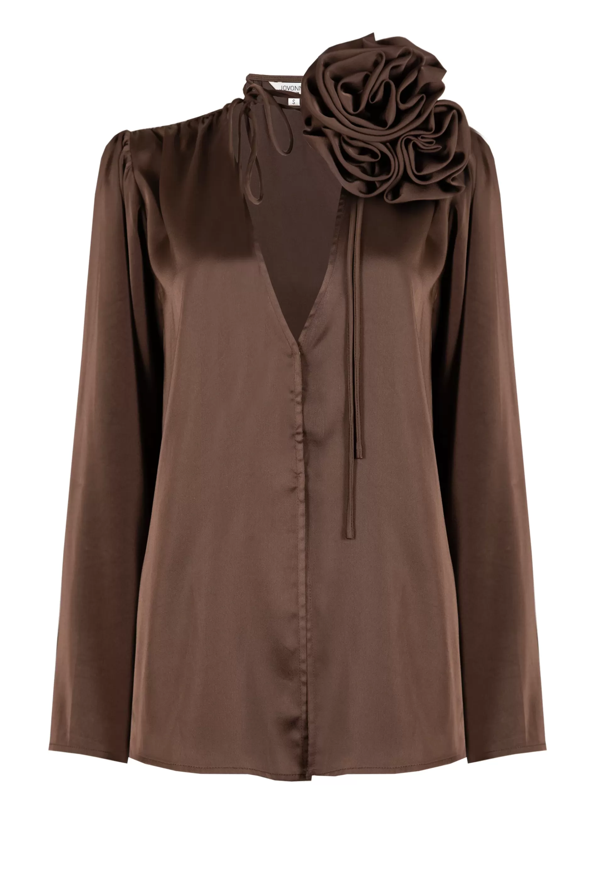 Jovonna London Tops | The Party Edit^IMPERO 2 BLOUSE BROWN