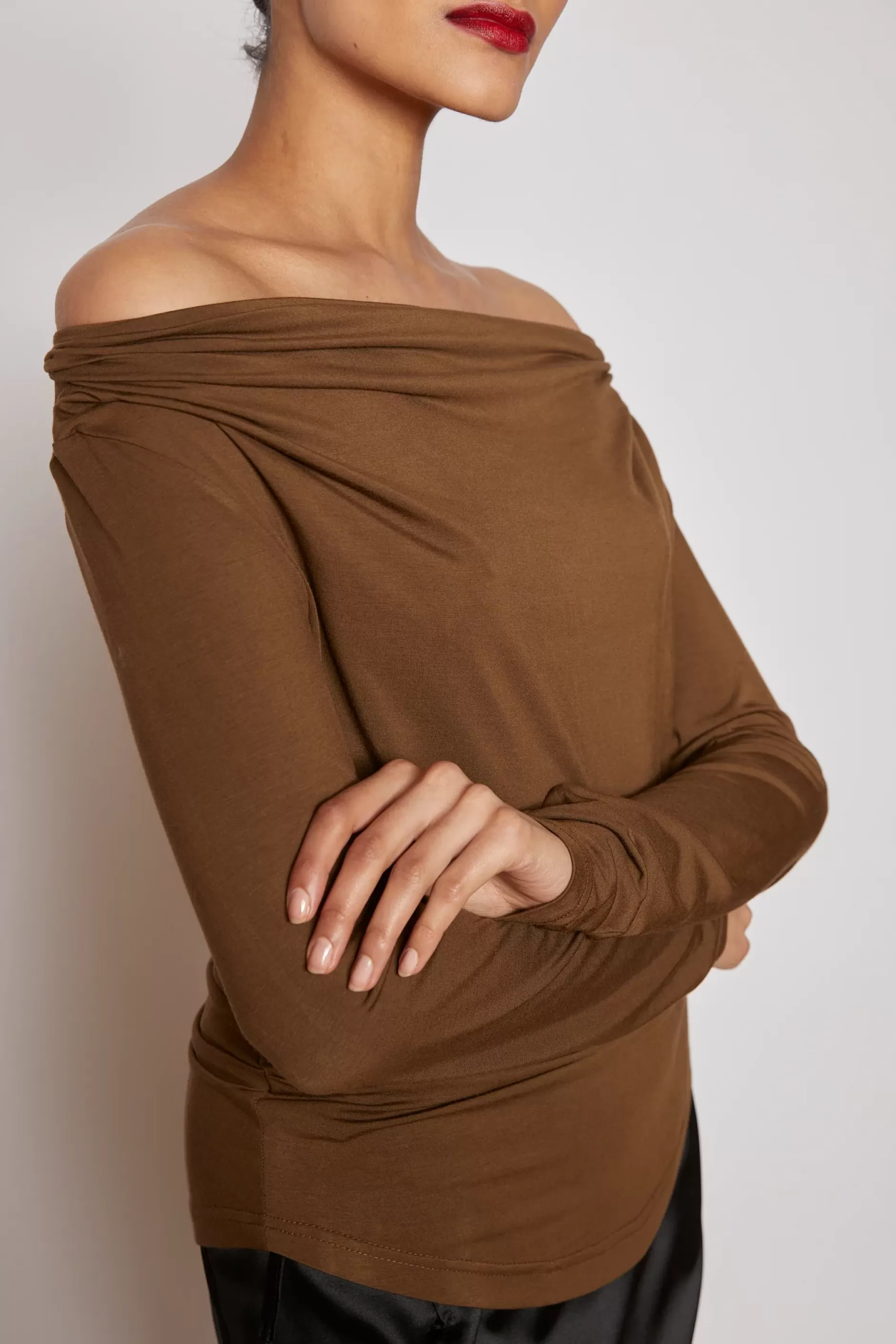 Jovonna London Tops | The Party Edit^JASMIN BLOUSE BROWN