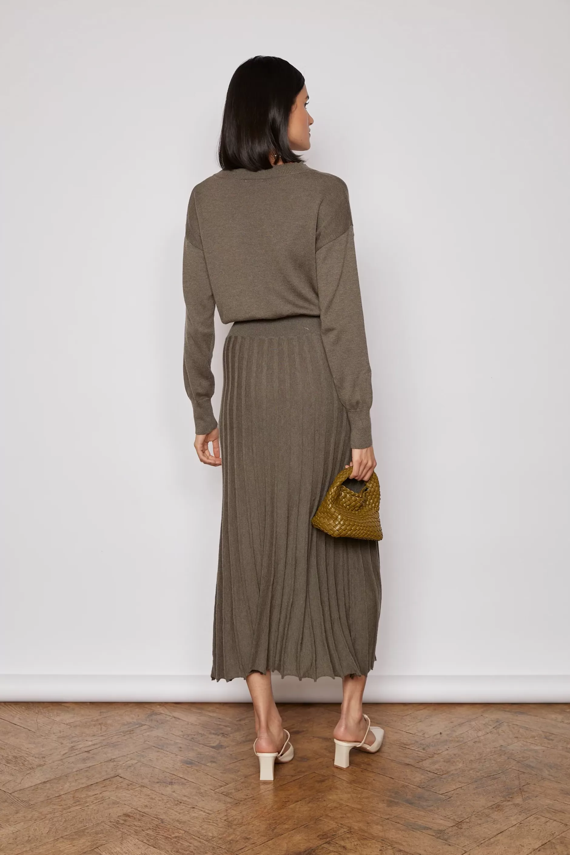 Jovonna London Knitwear | Dresses^NOBLE KNITTED DRESS KHAKI