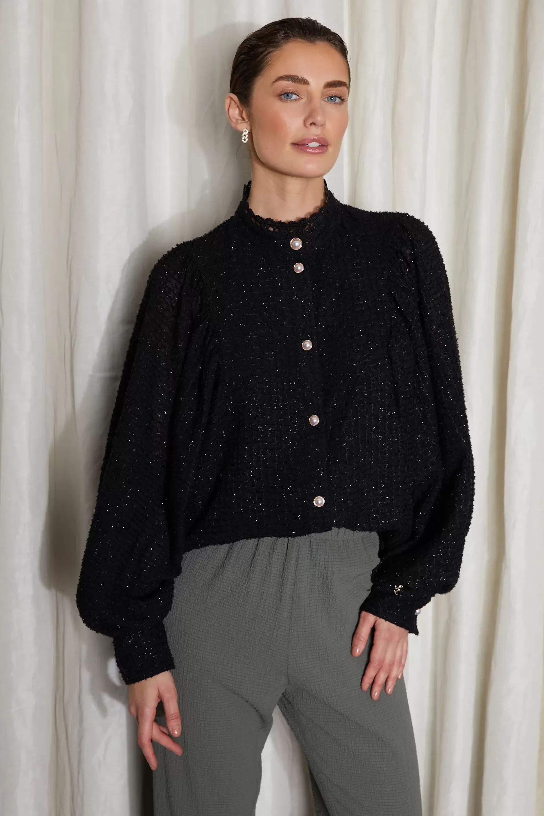 Jovonna London Tops | The Party Edit^SEMIRA BLOUSE BLACK